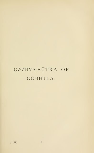 The Grihya-sutras, rules of Vedic domestic ceremonies