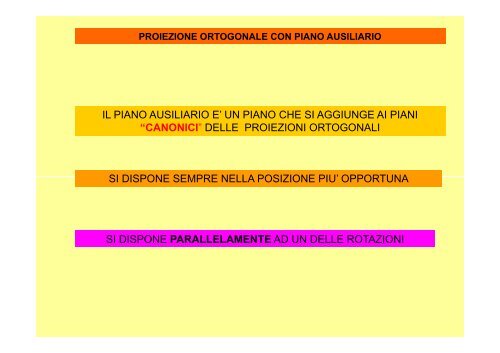 proiezione ortogonale con piano ausiliario