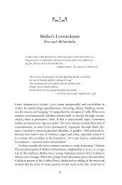 Medea's Lovesickness: Eros and Melancholia - The University of ...