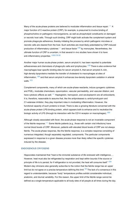 Temperature Regulation and the Pathogenesis of Fever