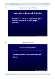 Nosocomial or Iatrogenic Infections - Tufts OpenCourseWare - Tufts ...