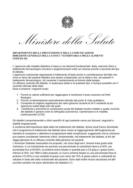 linee guida - Ministero della Salute