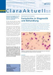 Fortschritte in Diagnostik und Behandlung - Claraspital