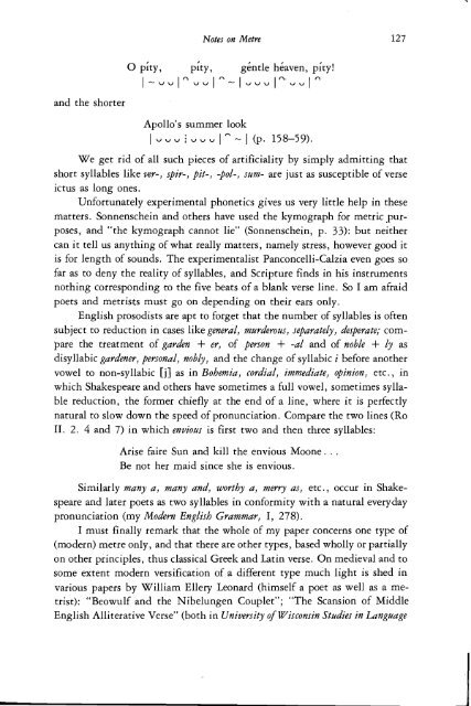 OTTO JESPERSEN Notes on Metre - UMR 7023