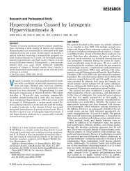 Hypercalcemia Caused by Iatrogenic Hypervitaminosis A