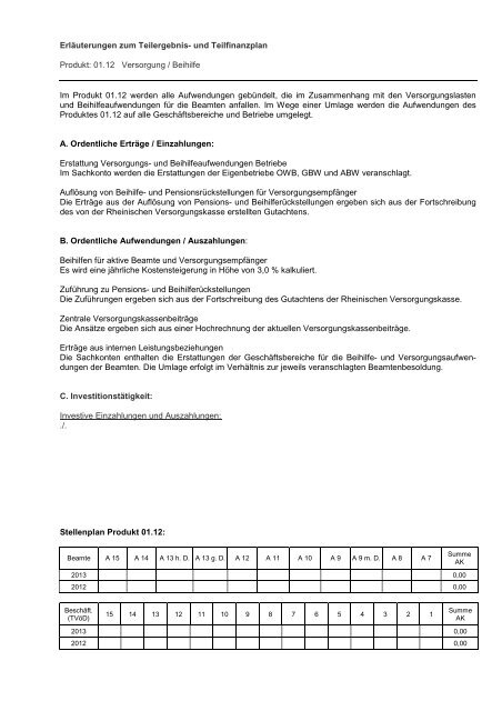 Haushaltsplan 2013 (3.86328125 MB ) - Stadt Willich