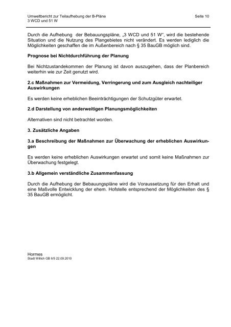 nicht barrierefrei: Umweltbericht (3458 KB), Pdf-Datei - Stadt Willich