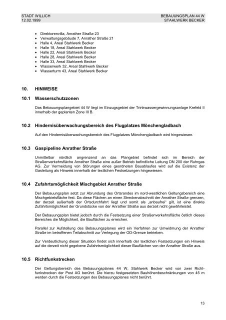 nicht barrierefrei:Begründung (107 KB), PDF-Datei - Stadt Willich