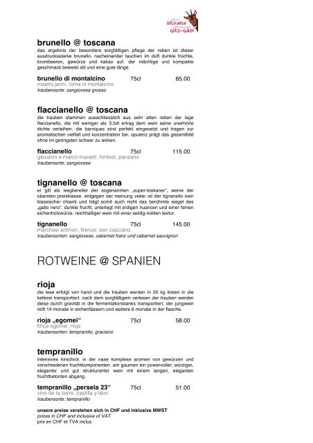 Weinkarte (PDF) - Hotel Silvana