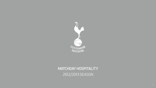 Download our 2012/2013 Hospitality Brochure - Tottenham Hotspur ...