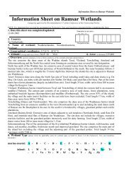 Information Sheet on Ramsar Wetlands - Wetlands International