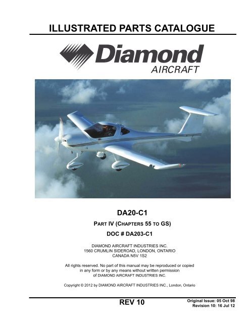 DA20-C1 Parts Catalogue - Diamond Aircraft