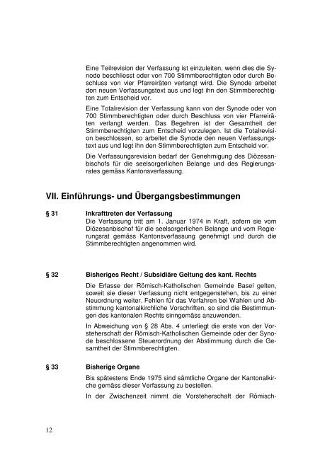 VII. Einführungs- und Übergangsbestimmungen - RKK Basel-Stadt