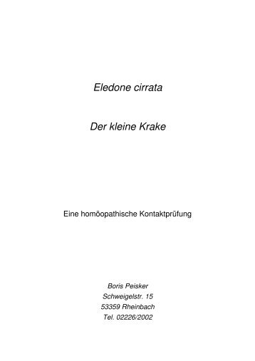 Eledone cirrata Der kleine Krake - Provings.info