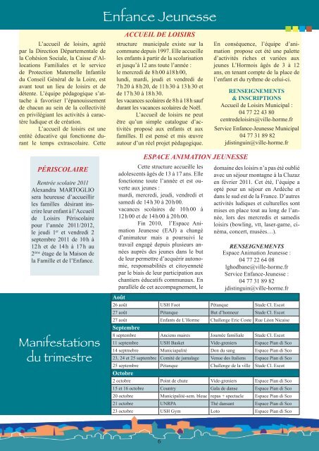 Bulletin N° 32 Juillet 2011 - L'Horme