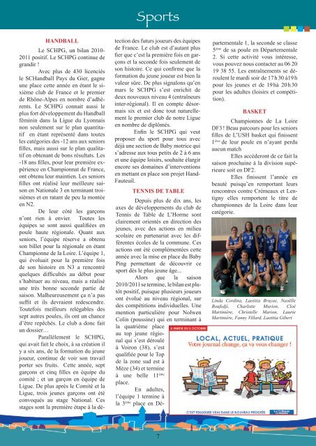 Bulletin N° 32 Juillet 2011 - L'Horme