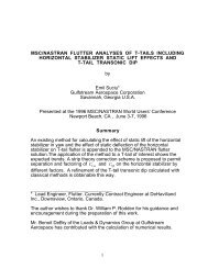 msc/nastran flutter analyses of t-tails including horizontal stabilizer ...