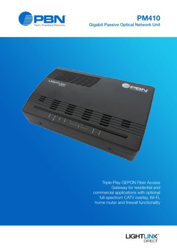 Gigabit Passive Optical Network Unit Triple-Play GEPON ... - Profiber