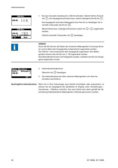 Manuals Sunways Solar-Inverter NT 10000...NT 12000 deutsch