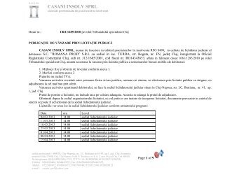 CASANI INSOLV SPRL