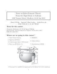 Notes on Euler-Poincaré Theory: From the Rigid ... - GMC Network