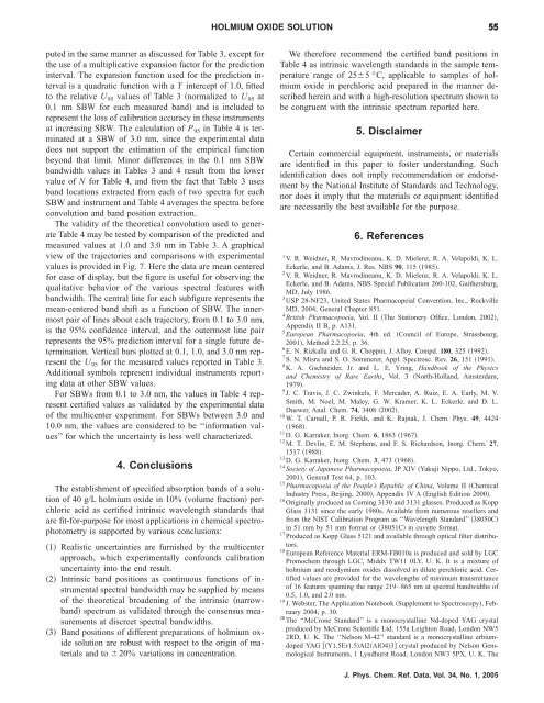 Intrinsic Wavelength Standard Absorption Bands in Holmium Oxide ...