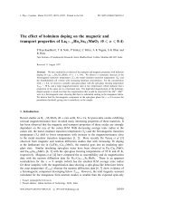 The effect of holmium doping on the magnetic and transport ...