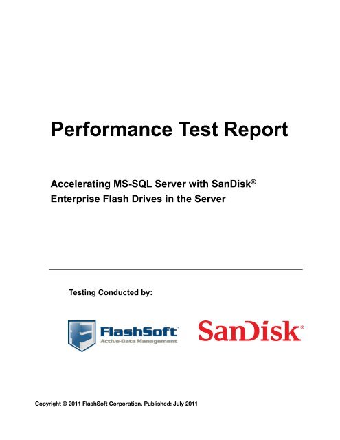 OLTP Performance Test with MS-SQL (July 2011 - SanDisk