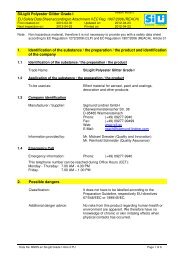 MSDS en SiLiglit Grade I Holo-3 PU - Sigmund Lindner GmbH