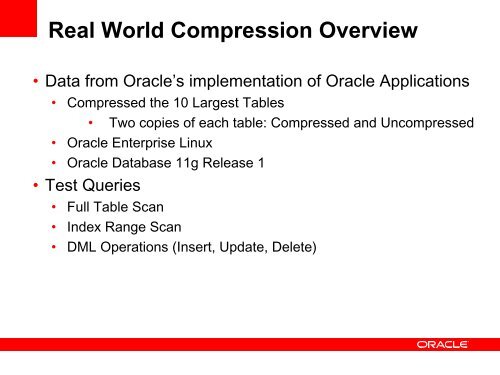 Throw Away Half of Your Disks and Run Your Database ... - Oracle