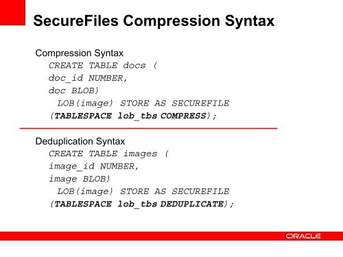 Throw Away Half of Your Disks and Run Your Database ... - Oracle