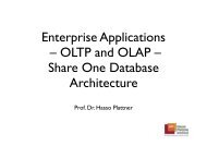 Enterprise Applications – OLTP and OLAP – Share One Database ...