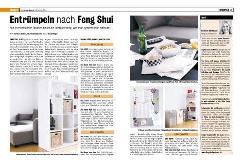 Entrümpeln nach Feng shui