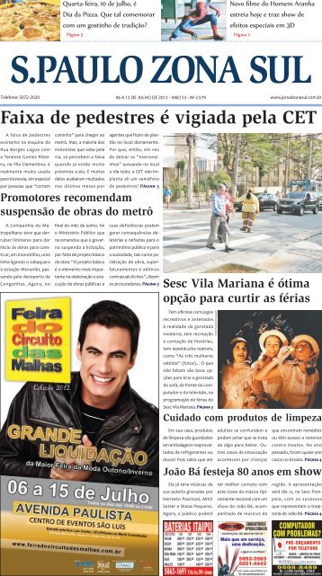 Faixa de pedestres é vigiada pela CET - Jornal São Paulo Zona Sul