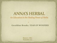 Anna's Herbal by Dr. Sharon Hiltz - Fairmont State University