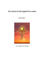 The School of Self-Applied Prevention - Barefoot Herbalist
