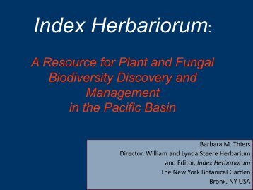 index herbariorum, a directory to the world's herbaria - Barcode of Life