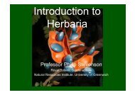 Herbarium introduction - Natural Resources Institute