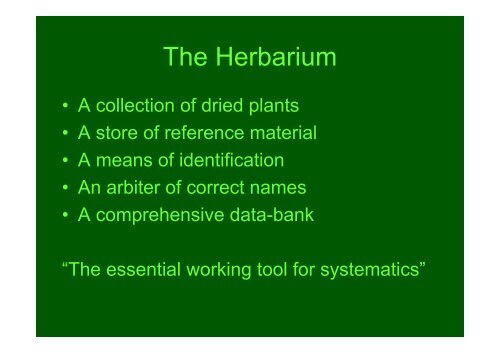 Herbarium introduction - Natural Resources Institute