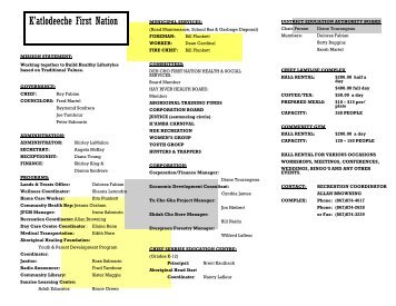 K'atlodeeche First Nation - Dehcho First Nations