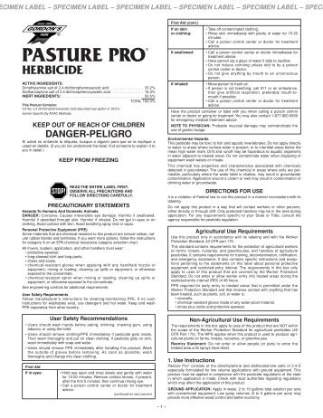 pasture pro® herbicide - PBI/Gordon