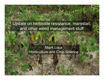 Herbicide Resistance & Marstail - Integrated Ag Services