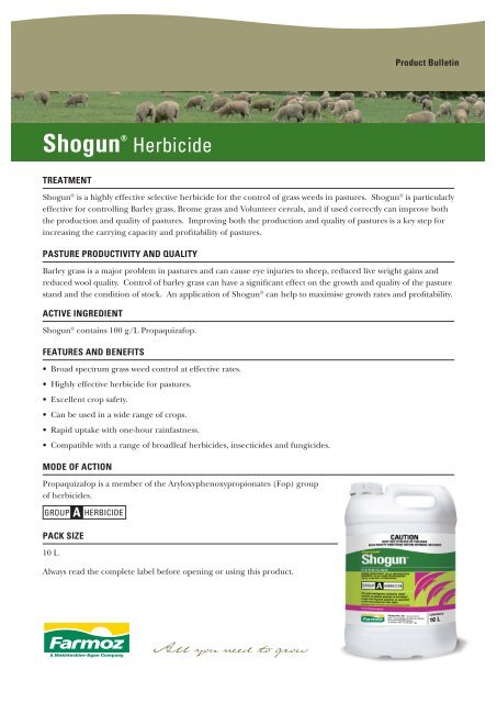 shogun® Herbicide - Farmoz