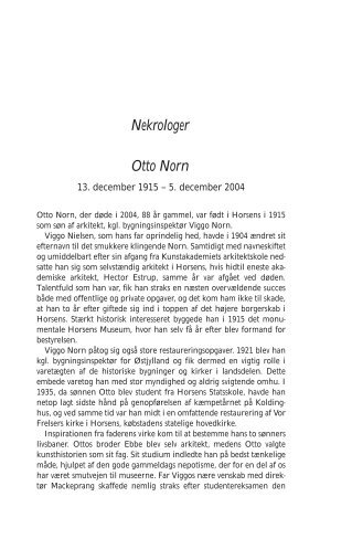 Nekrologer Otto Norn - Historisk Tidsskrift