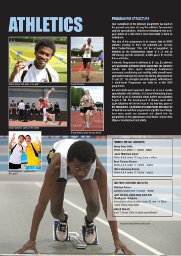 Athletics Programme - Glasgow School of Sport