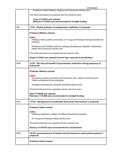 View the public minutes of this meeting - NIHR Health Technology ...