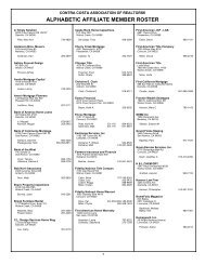 alphabetic affiliate member roster - Contra Costa Association of ...