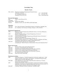 Curriculum Vitae David J. Norris - CEMS Research Homes ...