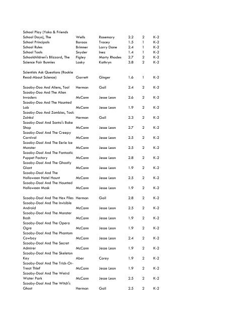 WCCS SRC! 2009 Complete Quiz Collection - West Clark ...