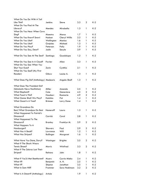 WCCS SRC! 2009 Complete Quiz Collection - West Clark ...